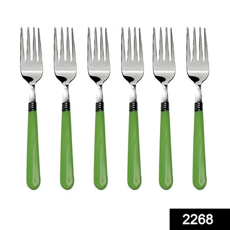 Stainless Steel Forks With Comfortable Grip Dining Fork Set Of 6 Pcs - LootFaat