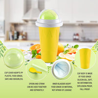 Smoothies Maker Cup Magic Quick Frozen Smoothies Cup Cooling Cup Double Layer Squeeze Cup Slushy Maker (1 Pc) - LootFaat