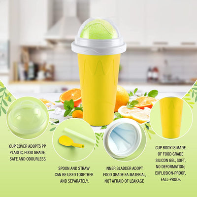 Smoothies Maker Cup Magic Quick Frozen Smoothies Cup Cooling Cup Double Layer Squeeze Cup Slushy Maker (1 Pc) - second image
