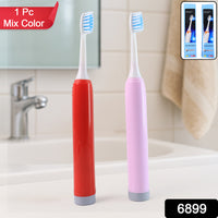 Battery-Operated Electric Toothbrush with Replaceable Soft Head