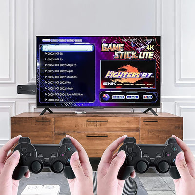 4K Retro Game Stick Console with Wireless Controllers & 10000+ Games