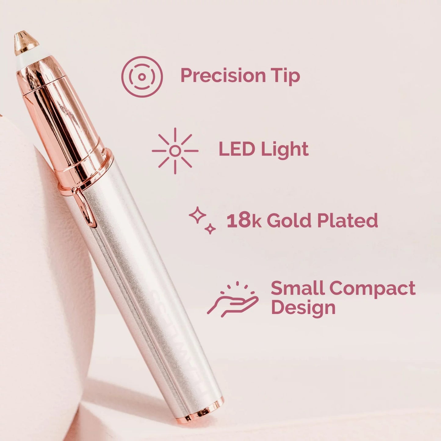 Flawless Brows- Women's Painless Facial Hair/Eyebrow Remover Electric Trimmer (Battery Included)