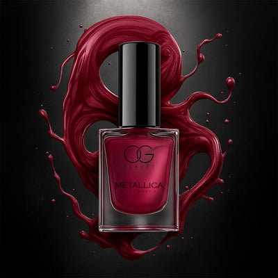 Og Beauty Premium Scarlet Red Metallica Nail Polish (1 Pc  10 Ml) - second image