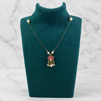 Traditional Lotus Motif Pendant Chain (1 Pc)