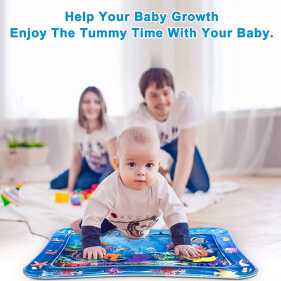 Inflatable Tummy Time Water Mat - Sensory Play Activity Center for Babies - second image