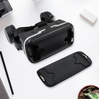 3D VR Headset with Headphones - Immersive Virtual Reality Goggles for Smartphones