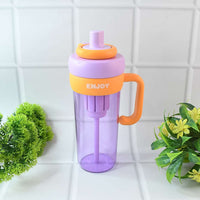 Infuser Water Bottle with Straw & Handle - 600ml Leakproof Sipper