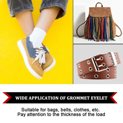 Grommet Setting Tool Kit - Hole Punch & 25 Gold Eyelets for Leather, Canvas & Fabric - second image