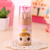 12 Colouring Pencils Kids Set Pencils Sharpener Mini Drawing Colored Pencils With Sharpener Kawaii Manual Pencil Cutter Coloring Pencil Accessory School Supplies For Kid Artists Writing Sketching - LootFaat