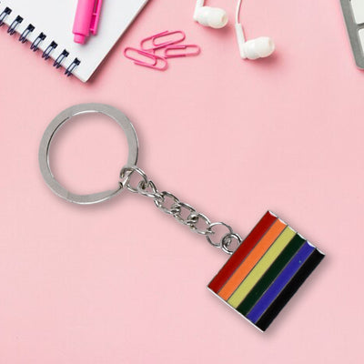 Rainbow Design Metal Keyring Key Chain (1 Pc) - second image