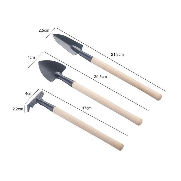 Kids Garden Tools Set Of 3 Pieces (Trowel Shovel Rake) - LootFaat
