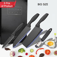 5-piece Forged Kitchen Chef Cutlery Stainless Steel Knife Set Chopping Knife Chef Knife Utility Knife Butcher Knife (5pc)