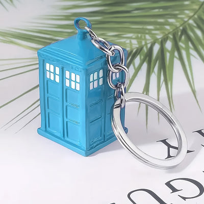 Police Booth Box Shape 3 D Metal Keychain (1 Pc) - second image