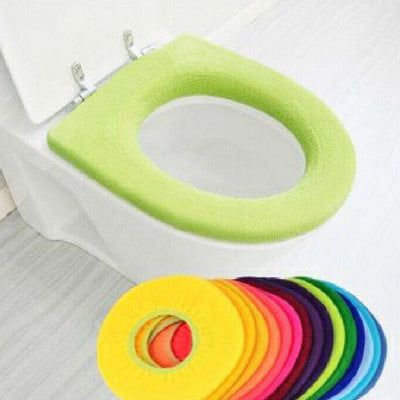 Soft & Warm Stretchable Toilet Seat Cover Pad - Washable & Reusable
