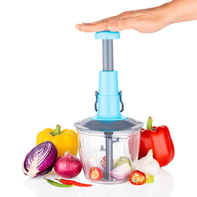 6 Blades Manual Hand-press Vegetable Chopper (1100 Ml) - second image