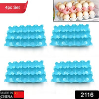 15 Cavity Plastic Egg Tray Egg Trays For Storage With 15 Eggs Holder (4 Pc Set) - LootFaat