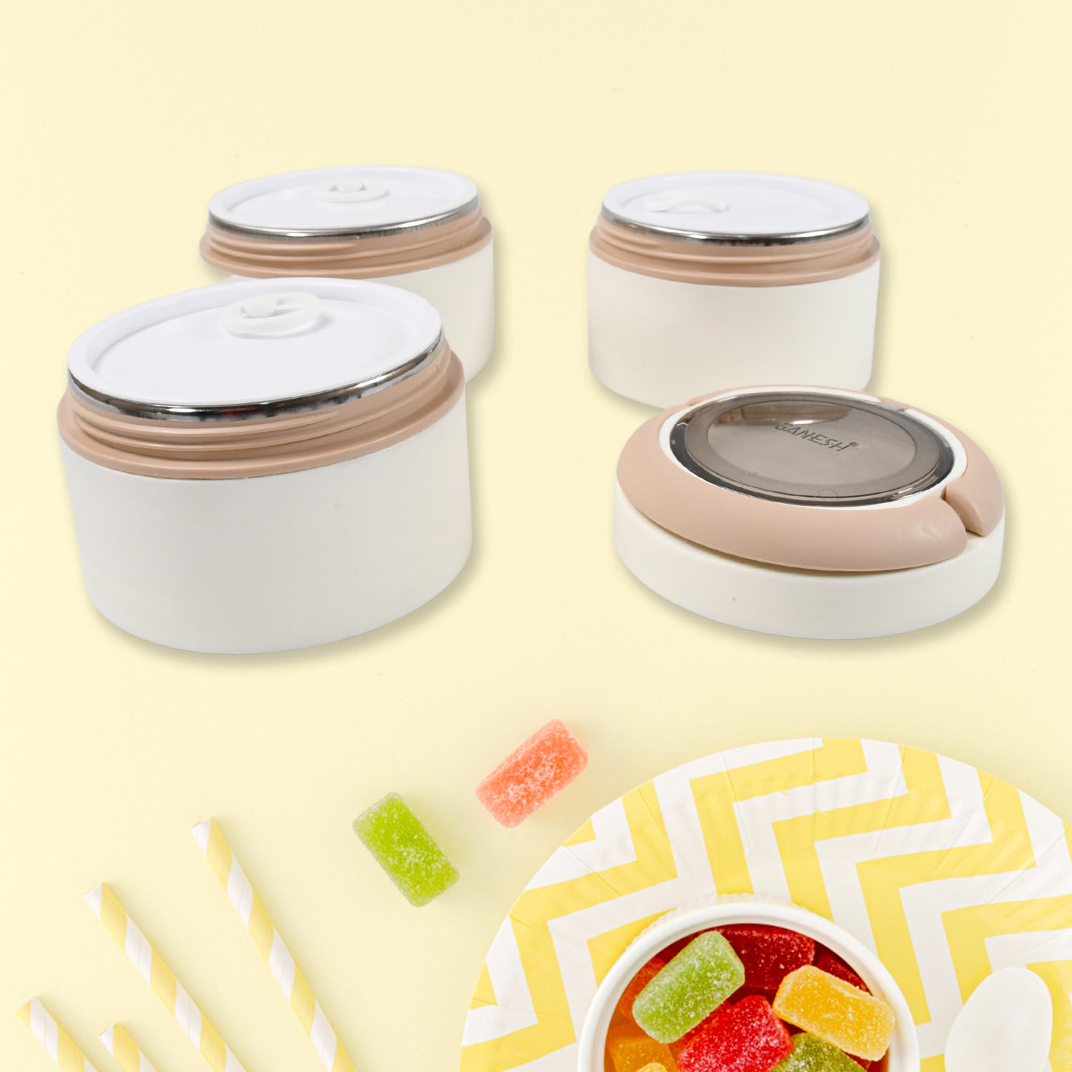Ganesh Smart Stack 23 Layer Portable Lunch Box Stainless Steel Airtight Leak-proof Lunch Box For Office School Picnic Color May Vary (2 Layer  3 Layer) - LootFaat