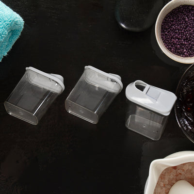 Kitchen Storage Jars  Container Set 3pc  Transparent Jar Set For Home  Kitchen Use - second image