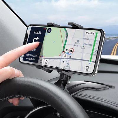 Car Mobile Phone Holder Mount Stand With 360 Degree. Stable One Hand Operational Compatible With Car Dashboard. - second image