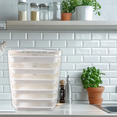 Plastic 6 Layer Wall-mounted Food Organizer Rack (1 Set) - second image