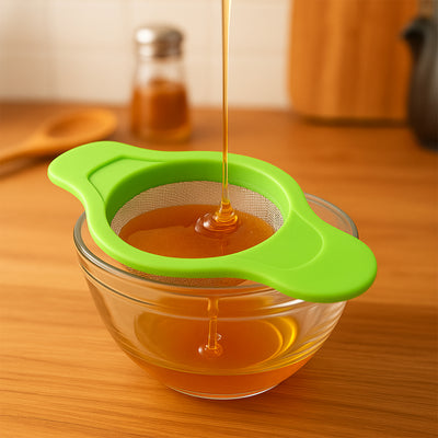 Stainless Steel Mesh Strainer With Dual Handle Plastic Frame (1 Pc) - second image