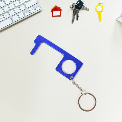 Metal Key Shape Keychain Door Opener Tool (1 Pc) - second image