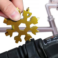 Durable  Portable 18 In 1 Snowflake Multi-tool Snowflake Bottle Opener Flat Phillips Screwdriver Kit Wrench - LootFaat