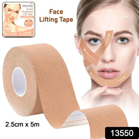 Face Lifting Tape Myofascial Face Tightening Tape 2.5 Cm X 5 M (1 Pc) - LootFaat