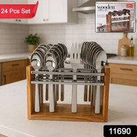 Apex Premium Stainless Steel Cutlery Set (24 Pc)