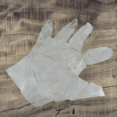 Large Size Plastic Transparent Disposable Clear Plastic Hand Gloves For Home Kitchen Hotels Hospitals Clinics Beauty Parlor Saloons (100 Pcs)