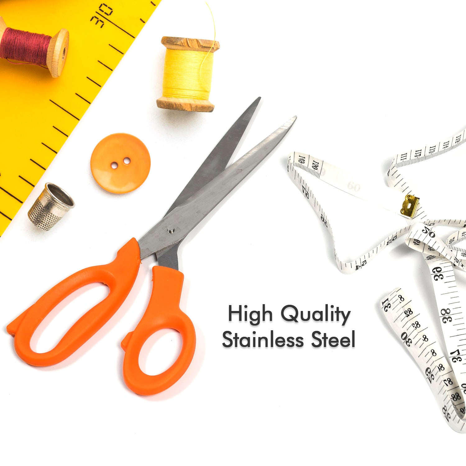 Tailor Scissors And Measuring Tape High Quality Scissor With Flexible Measuring Tape For Tailor  Home Use Scissor - LootFaat