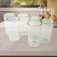 Apex Clear Plastic Tumbler  Glass Set  6-piece Unbreakable