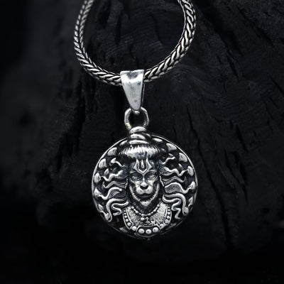 Hanuman Facelocket With Chain Pendant Necklace Chain (1 Pc) - second image