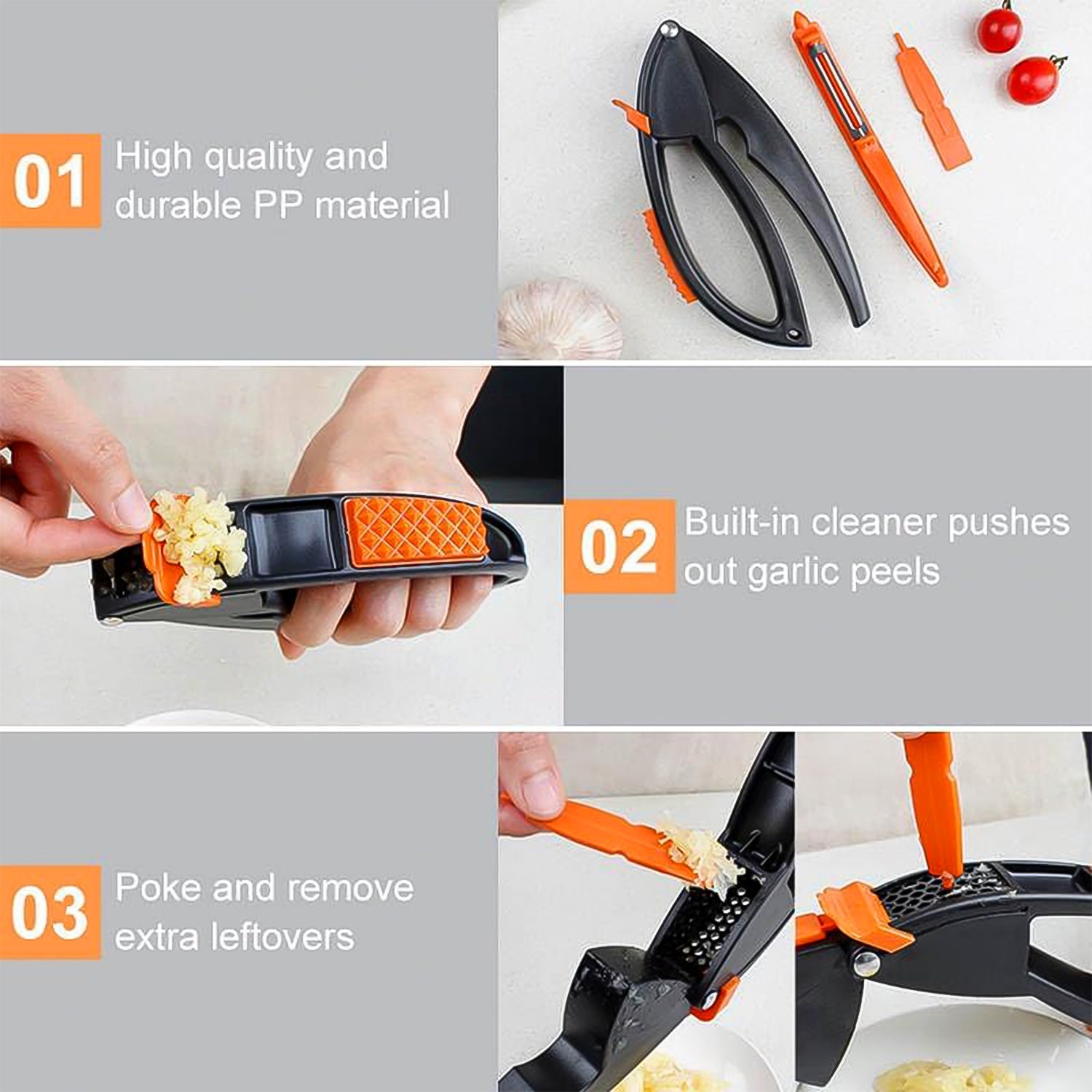 Multifunctional Garlic Press Garlic Mincing  Crushing Tool (1 Pc) - LootFaat