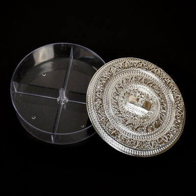 Round Smiley Multi Purpose 4 Compartment Box For Home  Kitchen Use - second image