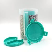 3 In 1 Transparent Air Tight Storage Dispenser Container (With Color Box) - LootFaat
