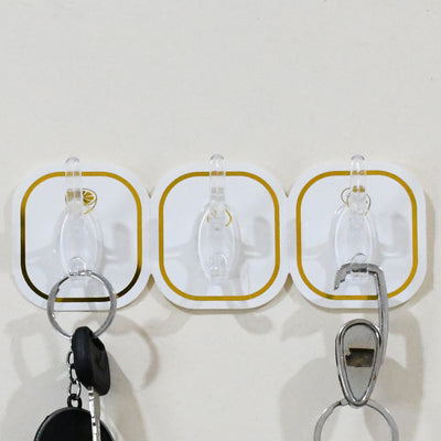 Clear Adhesive Wall Hooks - Damage-Free Hanging (6-Piece Set) - second image