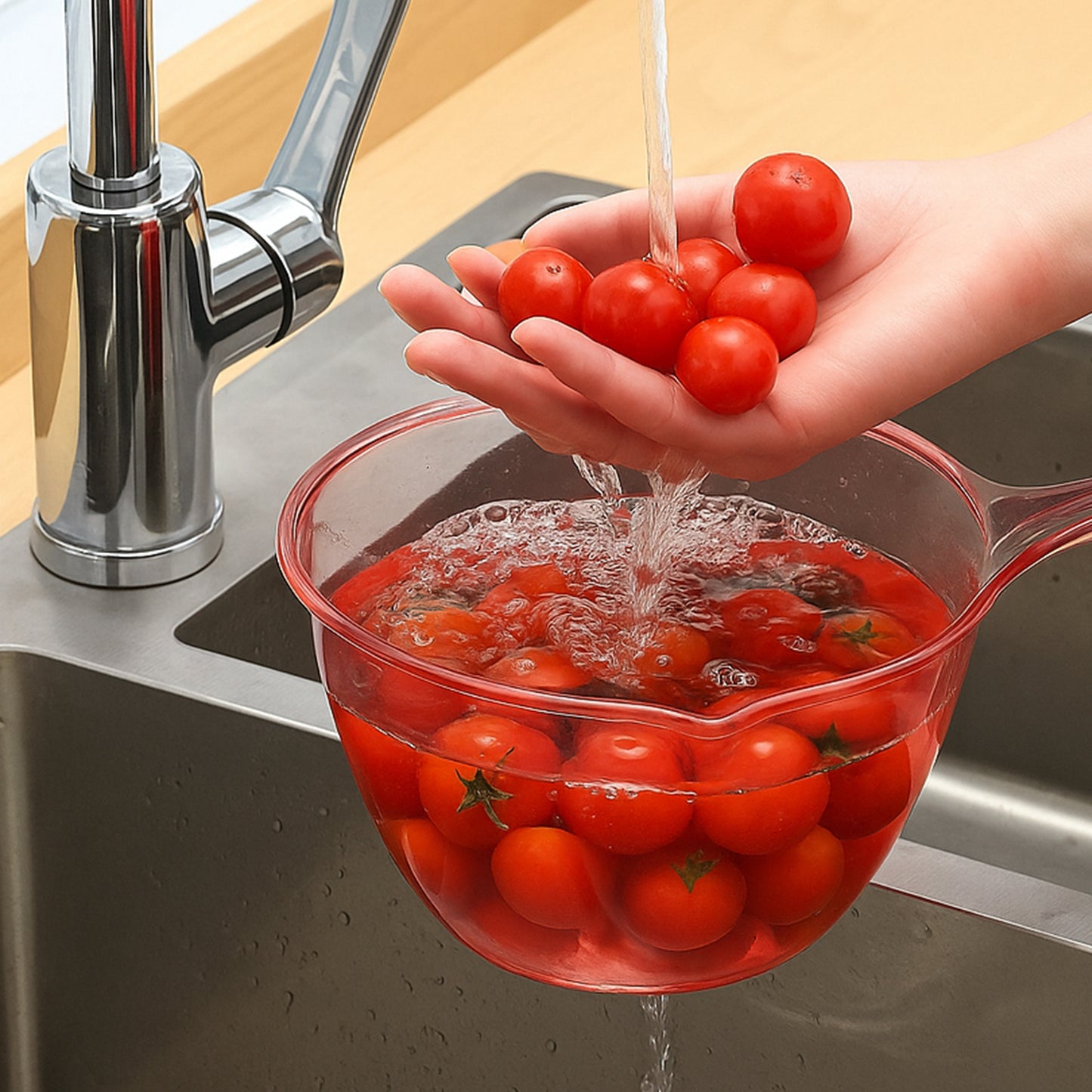 Multipurpose Kitchen Washing  Straining Bowl (1100 Ml  1 Pc)