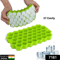 Flexible Silicone Honeycomb Design 37 Cavity Ice Cube Moulds Trays Small Cubes For Whiskey Tray For Fridge (Multicolor) - LootFaat