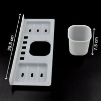 4 In 1 Plastic Soap Dish And Plastic Soap Dish Tray Used In Bathroom And Kitchen Purposes. - LootFaat