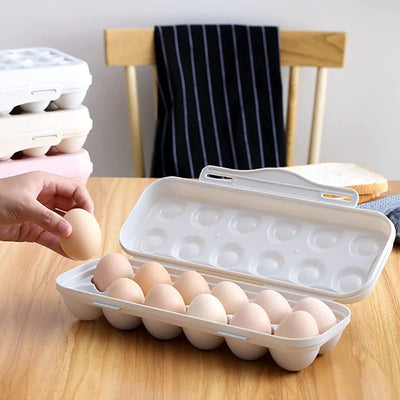 18 Grid Egg Holder Storage Shock-proof Egg Container With Buckle Egg Carrier Egg Tray Egg Shelter Effective Full Seal Egg House Use For Fridge Camping Kitchen - second image