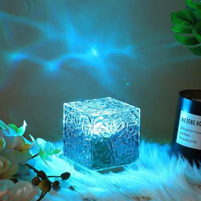 Dynamic Rotating Water Ripple Night Lamp With Remote - second image