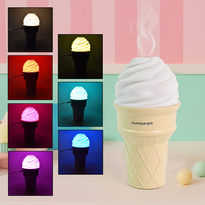 Ice Cream Cone Shape Air Freshener Humidifier (1pc  Cream Color) - second image