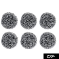 Round Shape Stainless Steel Scrubber (Pack Of 6) - LootFaat