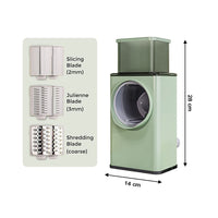 2132 Vegetable Shredder Round Mandolin Slicer Grater Shredder Salad Maker - Large Feed Port - Suction Base - Cutter For Vegetable Fruit Cookie.