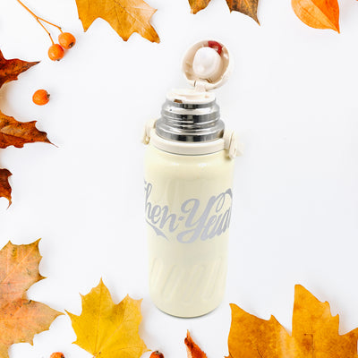 Stainless Steel Vacuum Insulated Water Bottle  Leak Proof Flask For Tea Coffee  Reusable Water Bottle With Hanging Strap  Bottle For Hot  Cold Drinks Wide Mouth Water Flask (900  1200 Ml) - second image