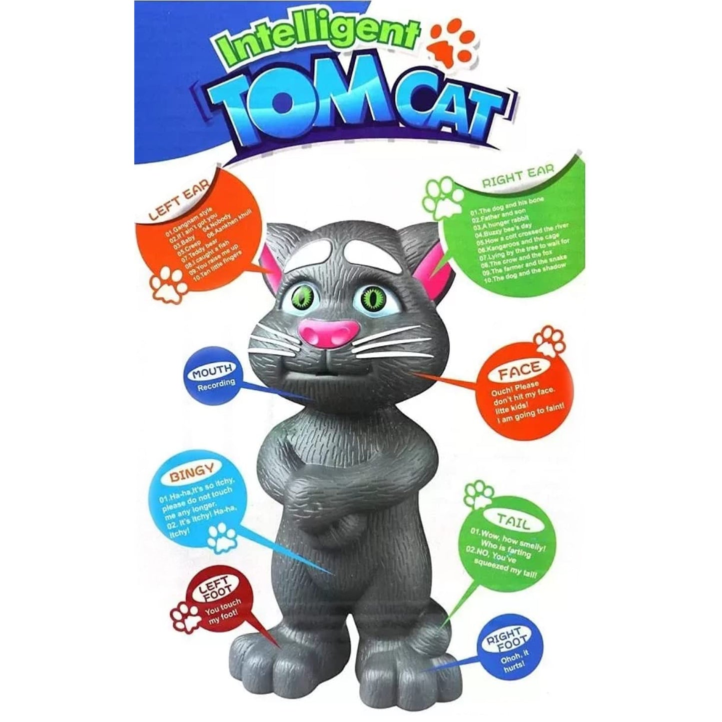 Talking Mimicry Touching Tom Cat Intelligent Interactive Toy With Wonderful Voice For Kids Children Playing And Home Decorate. - LootFaat