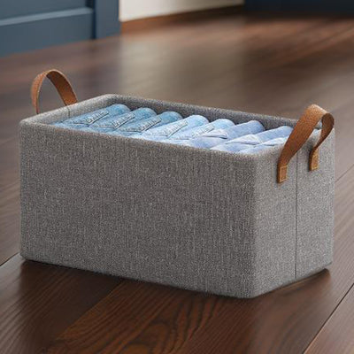 Foldable Cloth Storage Box With Handles (4730 Cm)