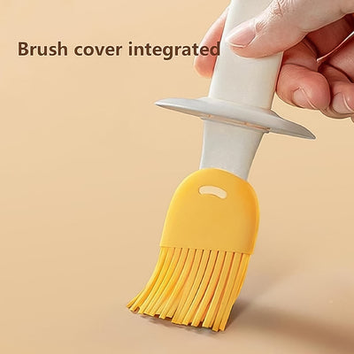 2 In 1 Oil Dispenser Bottle With Silicone Basting Brush (1 Set) - second image