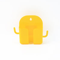 1 Pc Orange Wallmount Mobile Stand With Hook For And Stuffs Purposes.